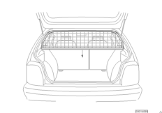 Kratka oddzielająca bagażnika (03_0259) dla BMW X5 E53 X5 4.4i SAV ECE