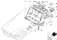 Izolacja dźwiękowa tylna (51_2188) dla BMW 7' E38 750iL Lim ECE