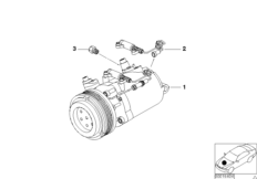 Compressore climatiz. - Ricambi Usati (64_2560) dla BMW 3' E46 325i Tou USA