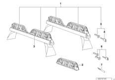 Mocowanie nart komfortowe (03_3243) dla BMW 5' E34 530i Lim ECE