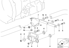 Elementy zawieszenia rur wydech. (18_0318) dla BMW 3' E46 318i Lim ECE