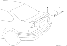 Tylny spoiler ze światłem hamowania (03_0879) dla BMW 3' E36 320i Cab ECE
