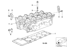 Elementy dodatkowe głowicy cylindrów (11_7550) dla BMW 5' E39 540i Tou ECE