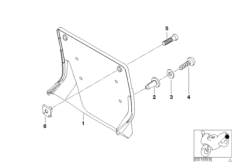 Wspornik tablicy rejestracyjnej (46_0421) dla BMW K 1200 LT 04 (0549,0559) ECE