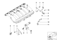 Elementy dod. instalacji ssącej (11_7536) dla BMW 5' E39 528i Lim RUS