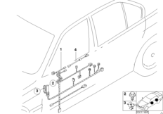 Wiązki kabli drzwi (61_0110) dla BMW 3' E36 316i 1.6 Com ECE