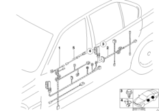 Wiązki kabli drzwi (61_0068) dla BMW 3' E36 320i Lim ECE