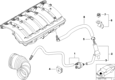 Sterowanie podciśnieniowe-silnik (11_2185) dla BMW 3' E46 328i Lim MEX