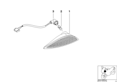 Lampa kierunkowskazu, przednia (63_0480) dla BMW R 1100 S 98 (0422,0432) ECE
