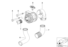 Elementy pojedyncze prądnicy 120A Bosch (12_0910) dla BMW 3' E46 323i Tou USA