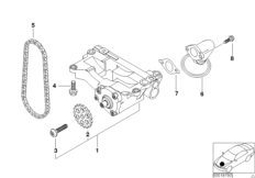 Dopływ oleju/pompa olejowa z napędem (11_2327) dla BMW 5' E39 530d Lim ECE