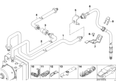 Przewód hamulcowy tylny ABS/ASC+T (34_0762) dla BMW 3' E46 316i 1.9 Lim ECE