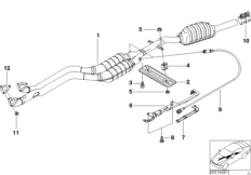 Katalizator/Przednia część tłumika (18_0329) dla BMW 3' E46 323i Lim ECE