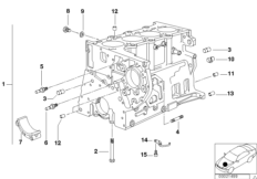 Blok silnika (11_7495) dla BMW 5' E39 520d Tou ECE