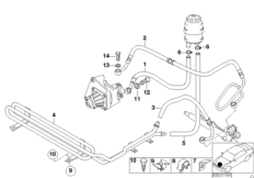 Hydr. układ kier./przewody oleju (32_0267) dla BMW 3' E30 325ix 4-d USA