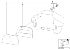 Kpl. podkł. miękkiej kufra centr.33 (46_0454) dla BMW R 1100 RS 93 (0411,0416) USA
