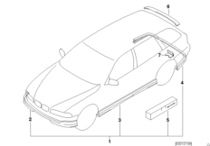 Pakiet aerodynamiczny (03_0873) dla BMW 5' E39 525d Tou ECE