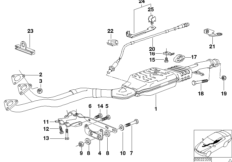 Katalizator/Przednia część tłumika (18_0189) dla BMW 3' E36 320i Cou ECE