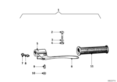 Handle unit left (32_1085) dla BMW R25/3 ECE