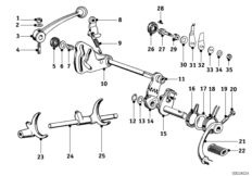 Mechanizm włączania biegów (23_0846) dla BMW R68 ECE