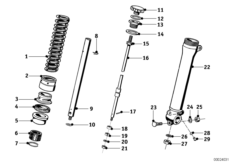 Kolumna amortyzatora, przednia (31_0481) dla BMW R51/3 ECE