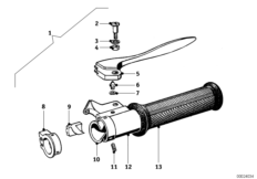 Handle unit, right (32_1092) dla BMW R51/2 ECE