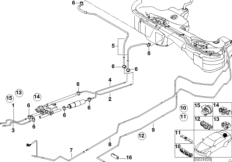 Przewód paliwa/Elementy mocujące (16_0419) dla BMW 3' E46 323i Lim USA
