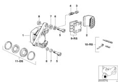 Hamulec przedniego koła-zacisk hamulca (34_0609) dla BMW R 80 RT USA