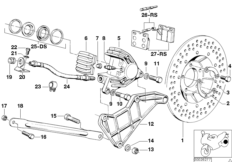 Hamulec tylnego koła-tarcza hamulcowa (34_0616) dla BMW R 100 RS ECE