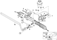 Hydr. układ kier./przewody oleju (32_1103) dla BMW 3' E46 318Ci Cou ECE