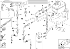 Przewód hamulcowy przedni DSC (34_0713) dla BMW 5' E39 540i Lim USA