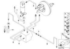 Przewód hamulcowy przedni ASC/DSC (34_0939) dla BMW 5' E39 540i Lim ECE