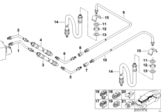 Przewód hamulcowy tylny ASC/DSC (34_1043) dla BMW 5' E39 530i Lim USA