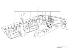 Drewno indyw. - zestaw naprawczy (91_0150) dla BMW 7' E38 750iL Lim USA