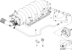 Sterowanie podciśnieniowe-silnik (11_7588) dla BMW 5' E39 535i Lim ECE