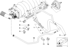 Sterowanie podciśnieniowe-silnik (11_2676) dla BMW 7' E38 740iL Lim ECE
