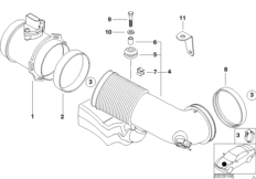 Przepływomierz powietrza (13_2044) dla BMW 7' E38 740iL Lim ECE