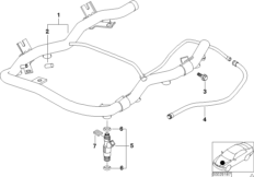 Zawory i przewody instalacji wtryskowej (13_2049) dla BMW 5' E39 540i Tou USA