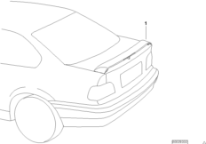 Rear Deck Spoiler (03_0886) dla BMW 3' E36 323i Cab USA