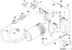 Filtr z węglem aktywnym/Odp. paliwa (16_0427) dla BMW R 1100 S 98 (0422,0432) USA