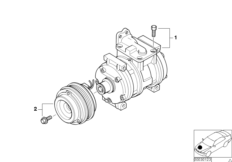 RP sprężarka klimatyzacji (64_0637) dla BMW 8' E31 840i Cou ECE