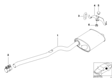 Układ wydechowy tylny (18_0376) dla BMW 5' E39 525d Lim ECE