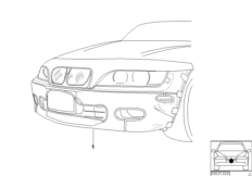 Osłona przodu nadwozia (03_3890) dla BMW 3' E36 318is Cou USA