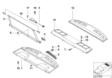 Roleta przeciwsłon. tylnej półki (51_2184) dla BMW 7' E38 740i Lim ECE