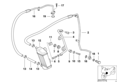 Chłodnica oleju/przewód chłodnicy oleju (17_0166) dla BMW R 850 R 02 (0428) ECE