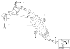 Kolumna McPhaersona tylna hydrauliczna (33_0996) dla BMW R 850 C 99 (0421) ECE