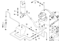 Przewód hamulcowy przedni ASC/DSC (34_1042) dla BMW 5' E39 530i Lim USA