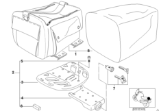 Softcase z pomostem bagażowym dużym (46_0411) dla BMW R 1150 R Rockster (0308,0318) ECE