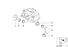 Przewody powietrza (13_0620) dla BMW R 1200 Montauk 03 (0309,0319) USA