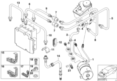 Przewód hamulcowy przedni DSC (34_0774) dla BMW 3' E46 323i Tou USA